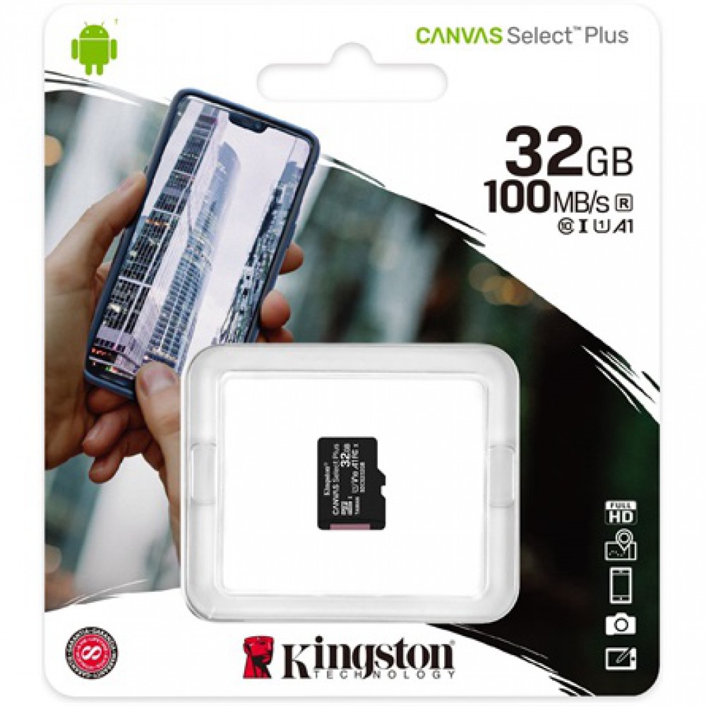 Kingston Select Plus MicroSDHC 32GB,SinglePack