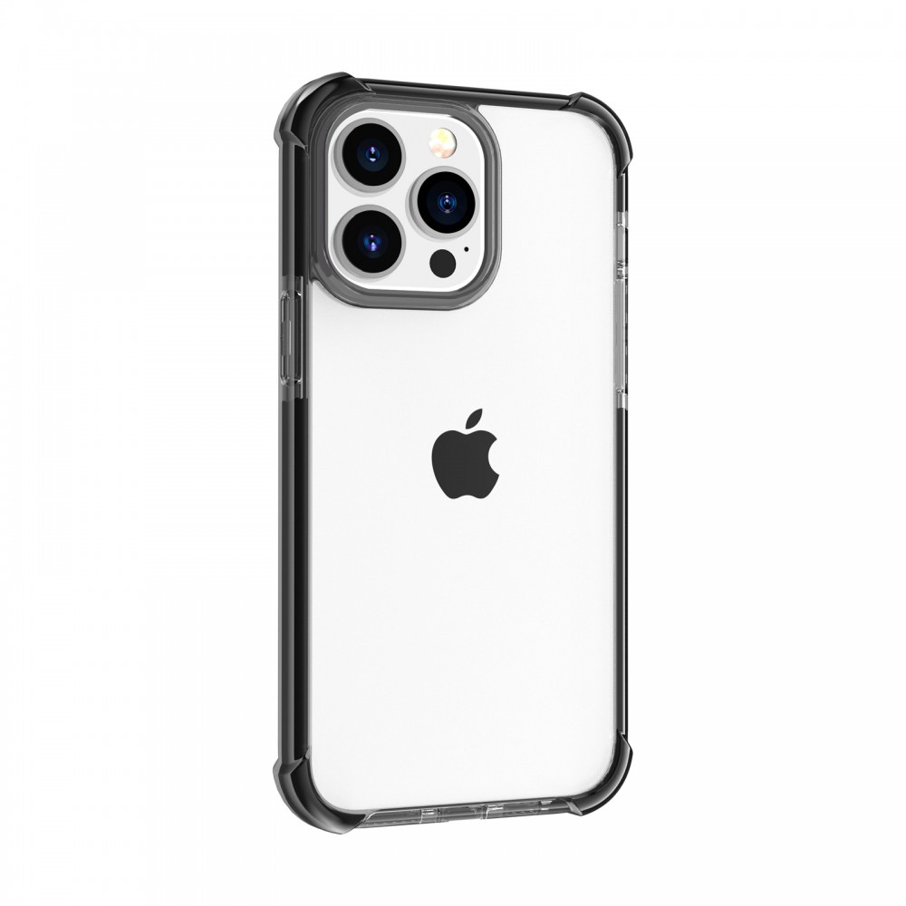 iPhone 13 Pro ütésálló szilikon hátlap, Fekete