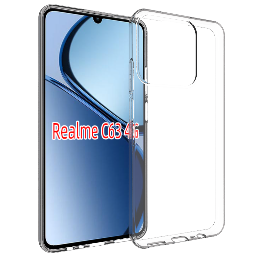 Realme Note 60 szilikon hátlap, Átlátszó