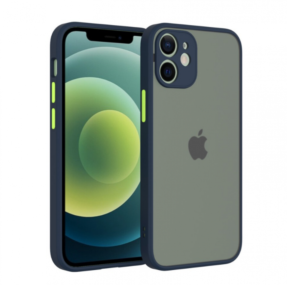 iPhone 17e/16e műanyag tok, kék-zöld
