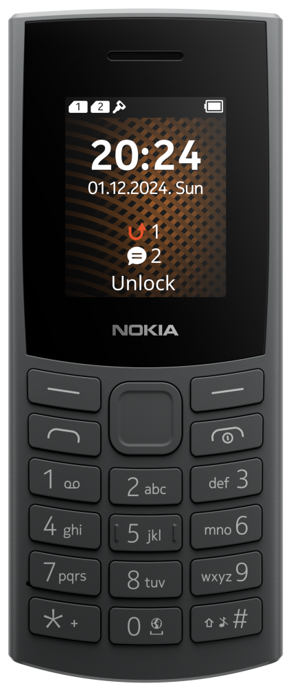Nokia 105 4G DS kártyafüggetlen mobiltelefon fekete