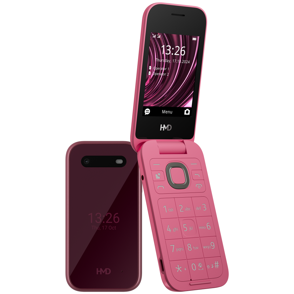 HMD 2660 FLIP 4G DS piros kártyafüggetlen mobiltelefon