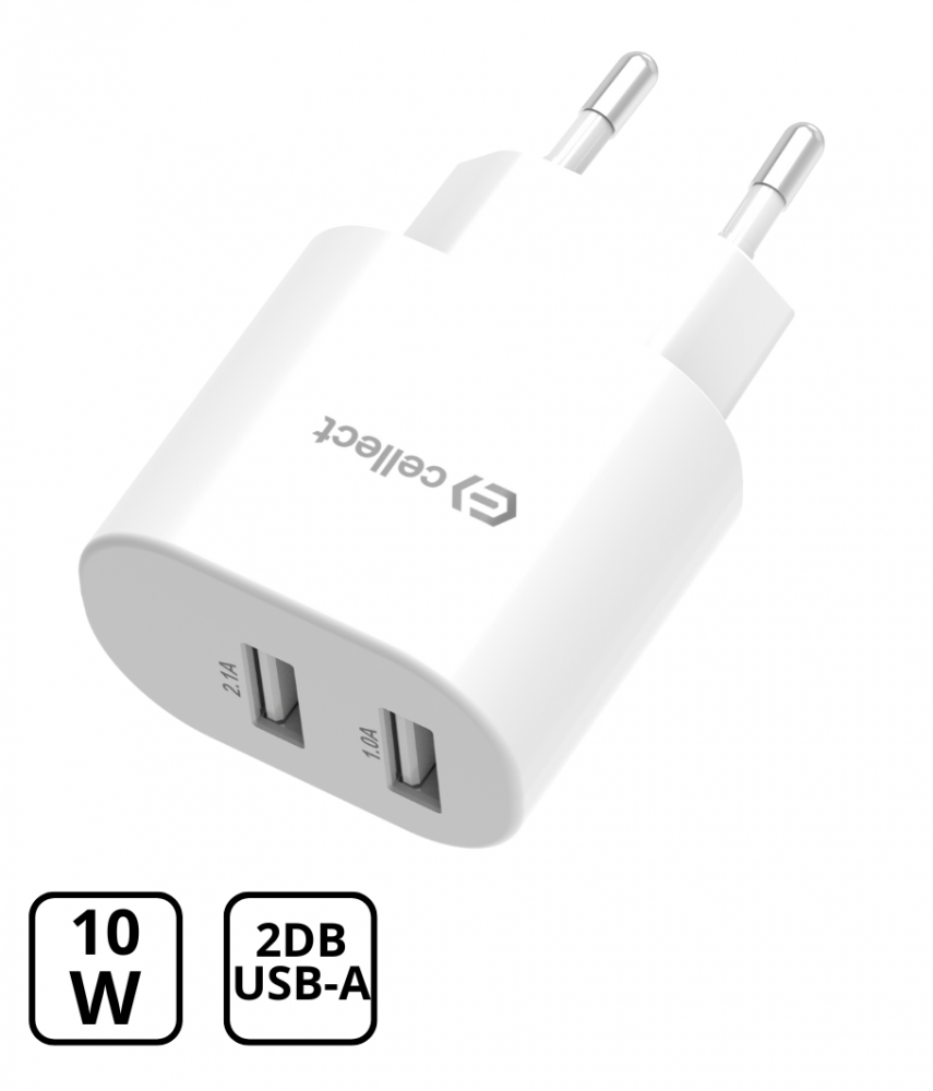 Hálózati töltő adapter 10W, Fehér