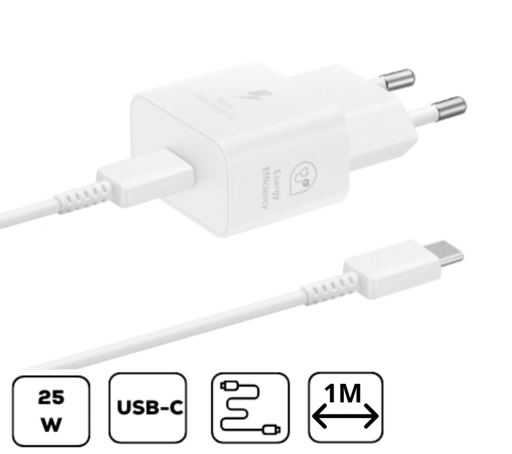 Samsung hálózati adapter kábellel, 25W