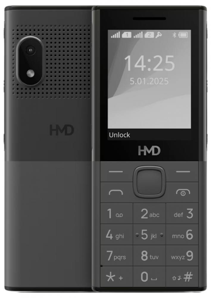 HMD 150 Music DS Sötét szürke kártyafüggetlen mobiltelefon
