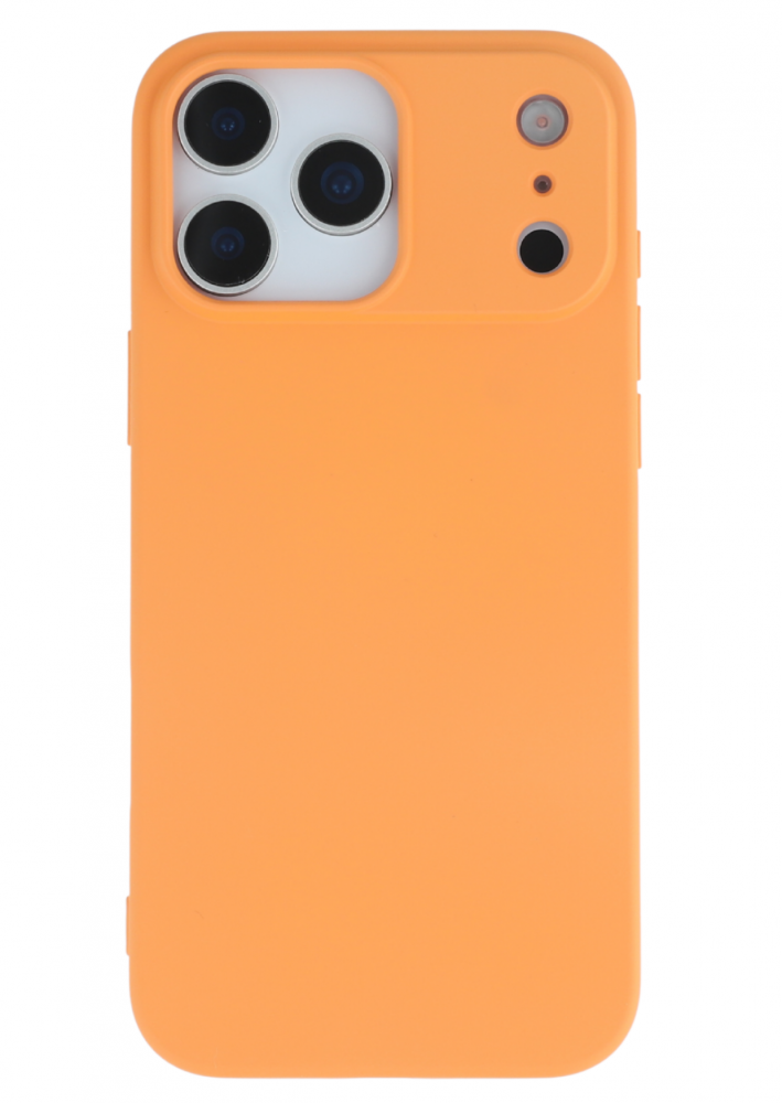 Premium szilikon tok, iPhone 17 Pro, Narancs