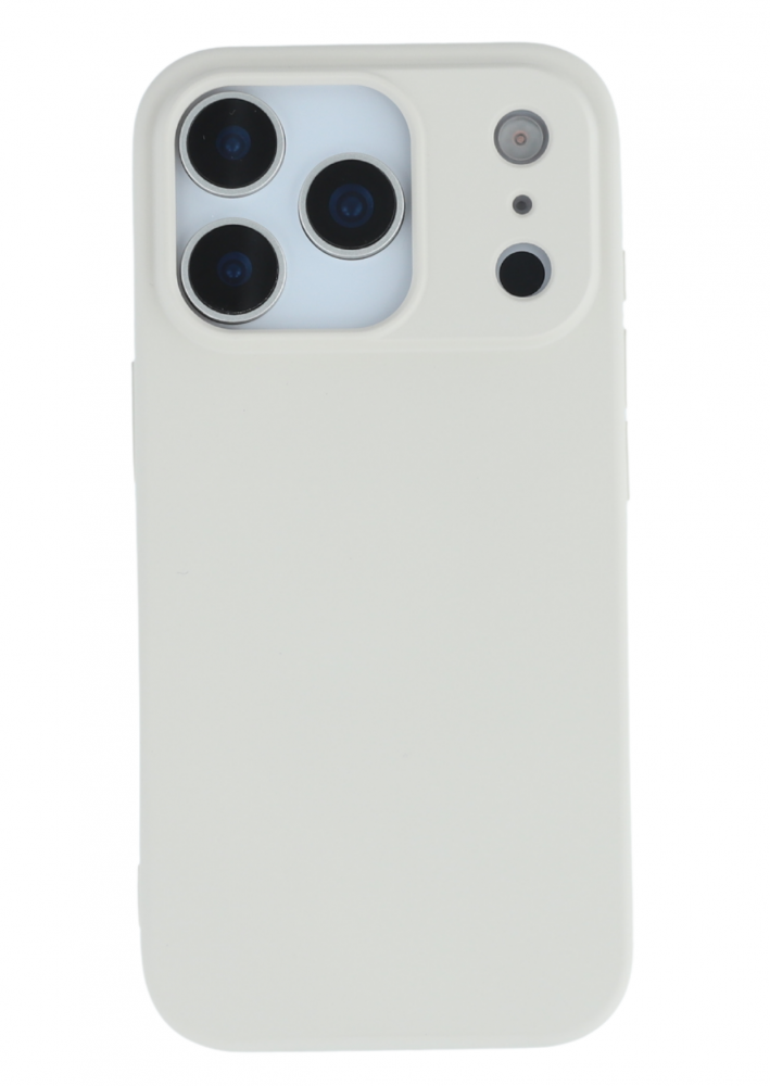 Premium szilikon tok, iPhone 17 Pro, Tört Fehér