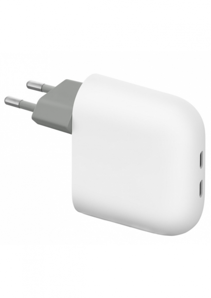Google Dual hálózati töltő 67W, 4A, 2xUSB-C, fehér