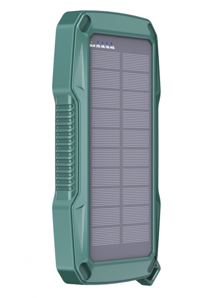 10000 mAh solar powerbank wireless töltéssel,riasztó funkcióval