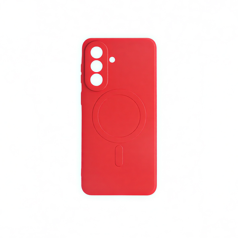 Samsung A27 mágneses szilikon tok, Piros