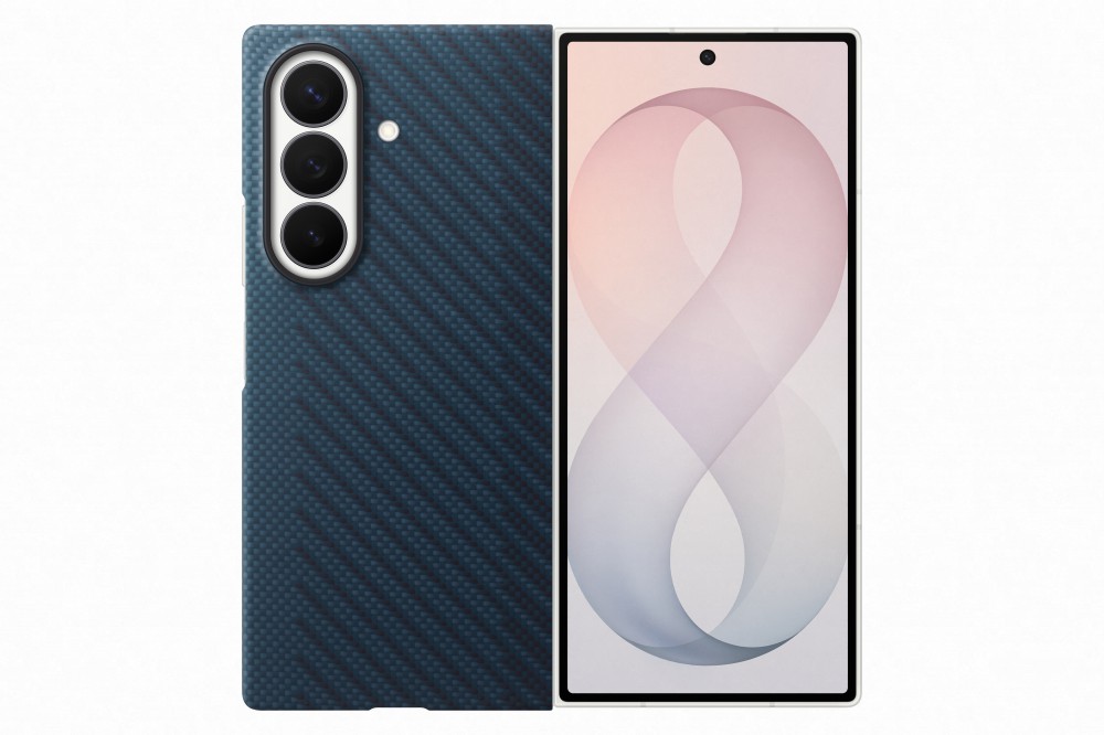 Samsung Galaxy Fold8 Ultra mágneses Carbon tok, kék