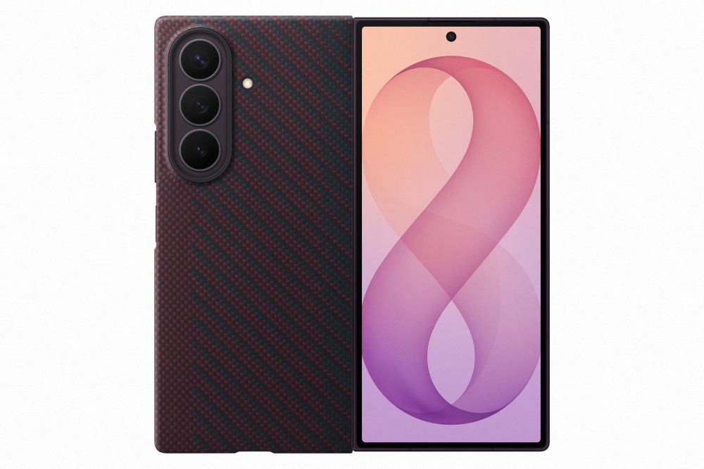 Samsung Galaxy Fold8 Ultra mágneses Carbon tok, viola