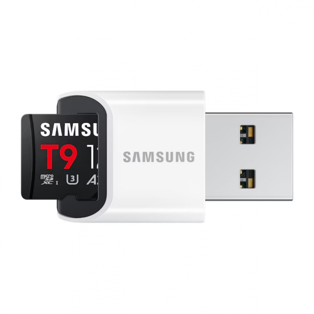 Samsung T9 C10 microSD memóriakártya kártyaolvasóval, 128GB