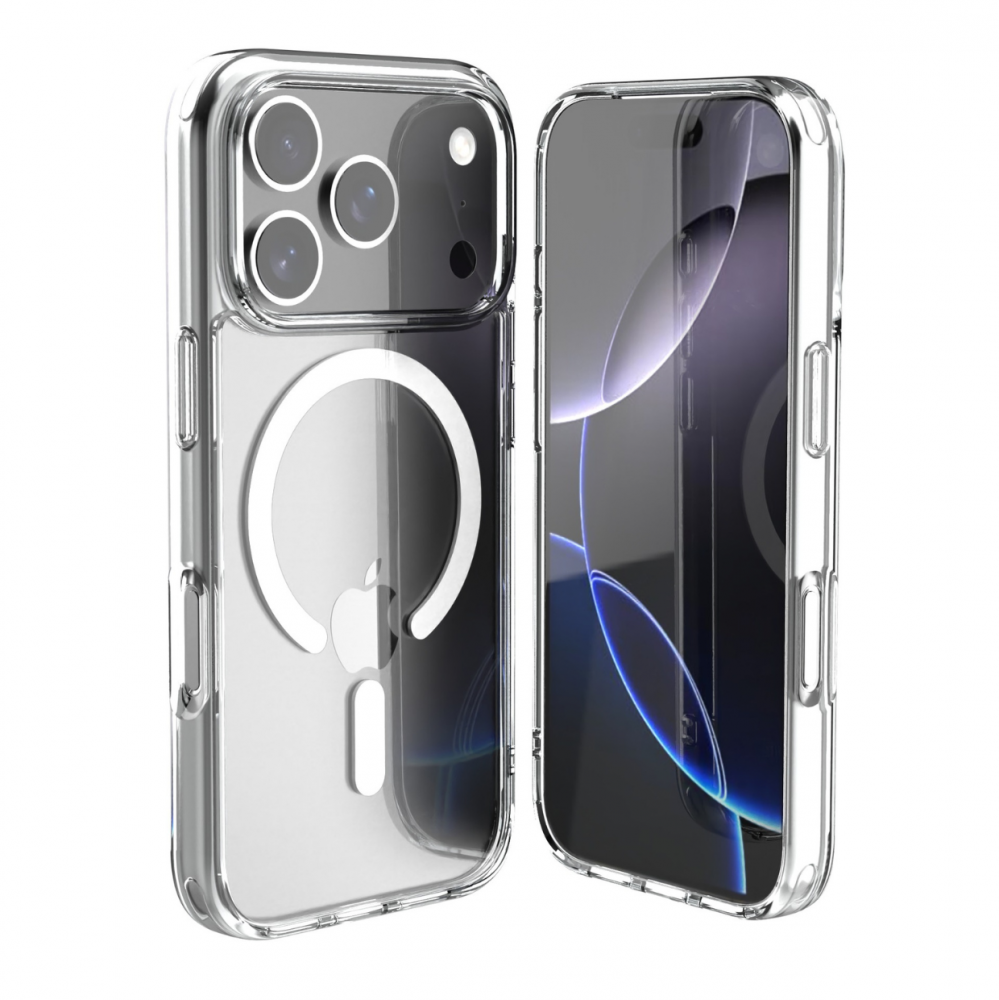 Cellect iPhone 18 Pro mágneses szilikon tok, Átlátszó
