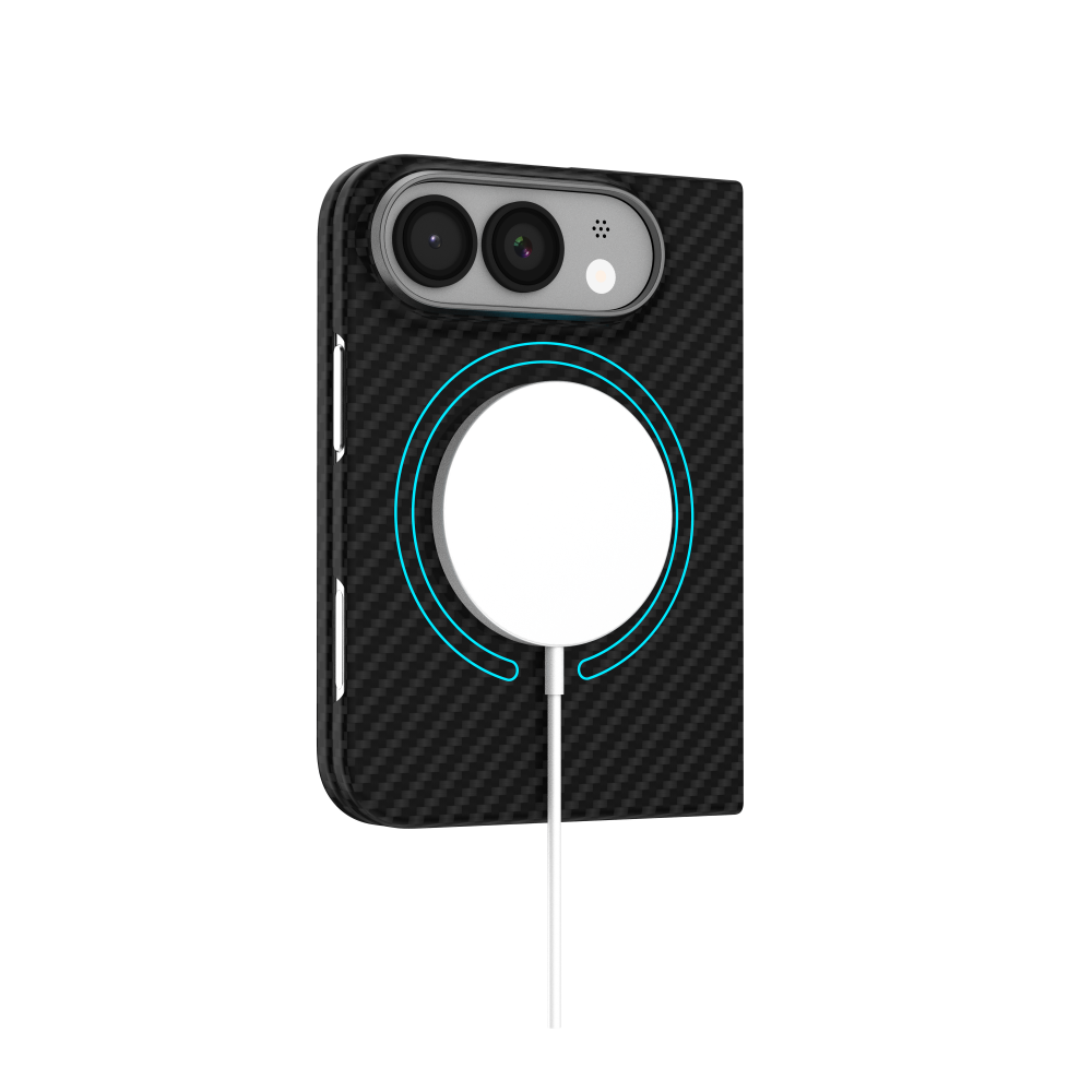 Cellect mágneses aramid karbon tok, iPhone 18 Fold, Fekete