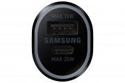 Samsung autós töltő USB A (15W) USB C (25W),Fekete