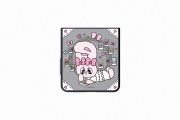 Samsung Galaxy Flip8 mágneses tok tükörrel Esther Bunny, pink
