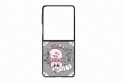 Samsung Galaxy Flip8 mágneses tok tükörrel Esther Bunny, pink